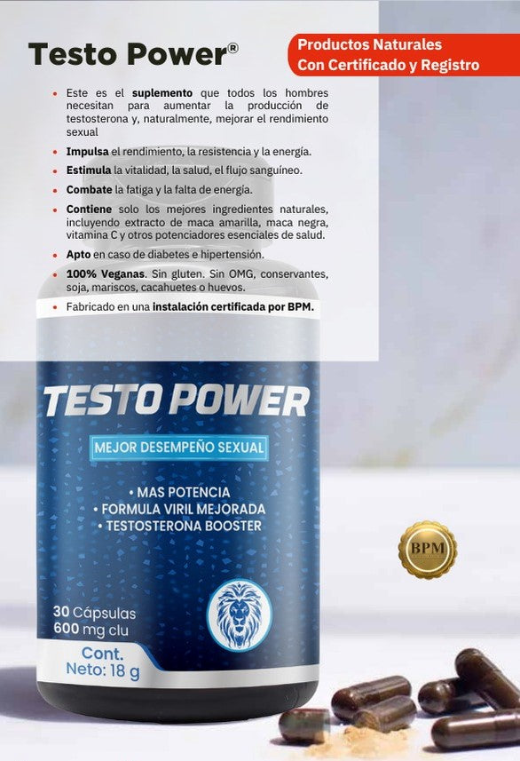 TestoPower™ - Testosterona Pro Ultra [ULTIMAS UNIDADES DISPONIBLES]